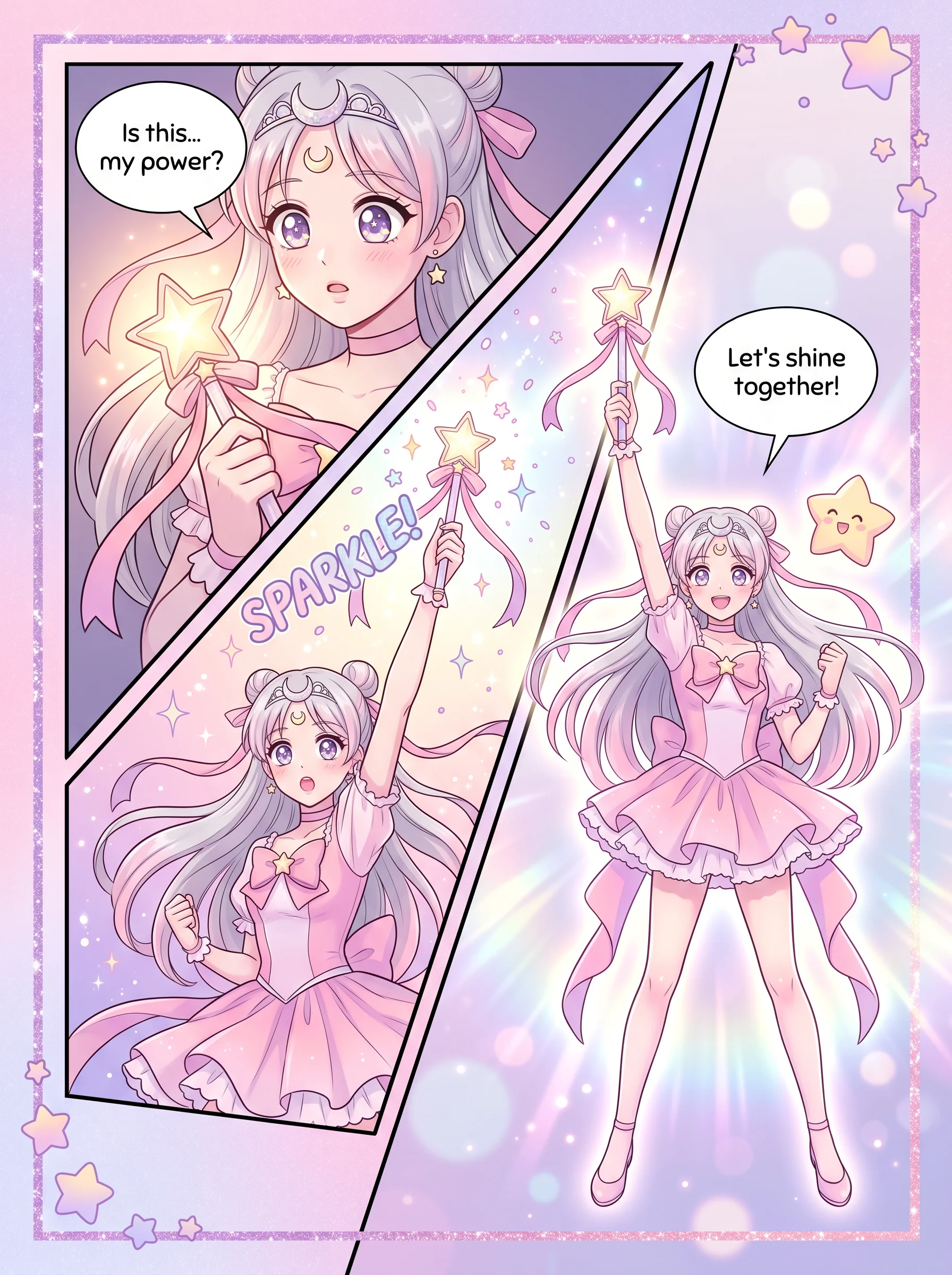 Magical girl webtoon illustration by community creator
